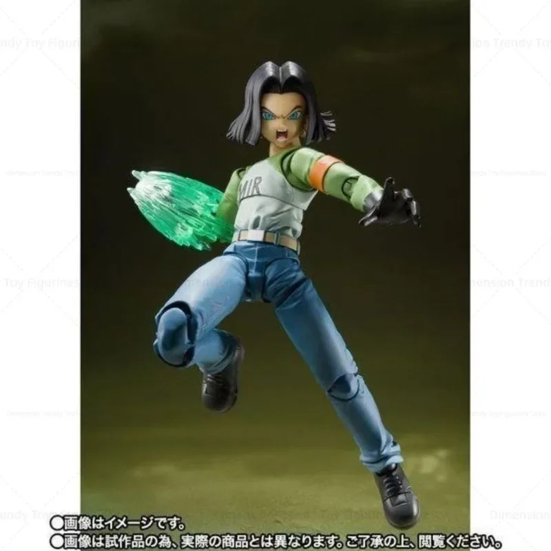 Bandai em estoque Shf Soul Limited Universe Survival Chapter Anime Dragon Ball Homem super artificial no. 17 Figura de ação modelo DT
