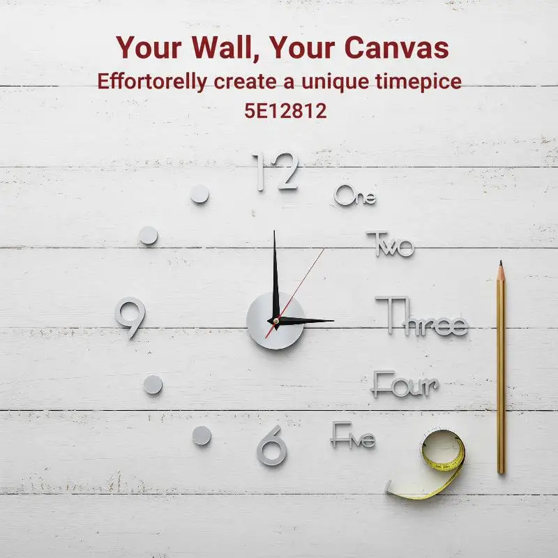 Luminous Glow in Dark Wall Clock DIY Silent Non Ticking Easy to Mount Home Decor for Bedroom Kids Room Hallway