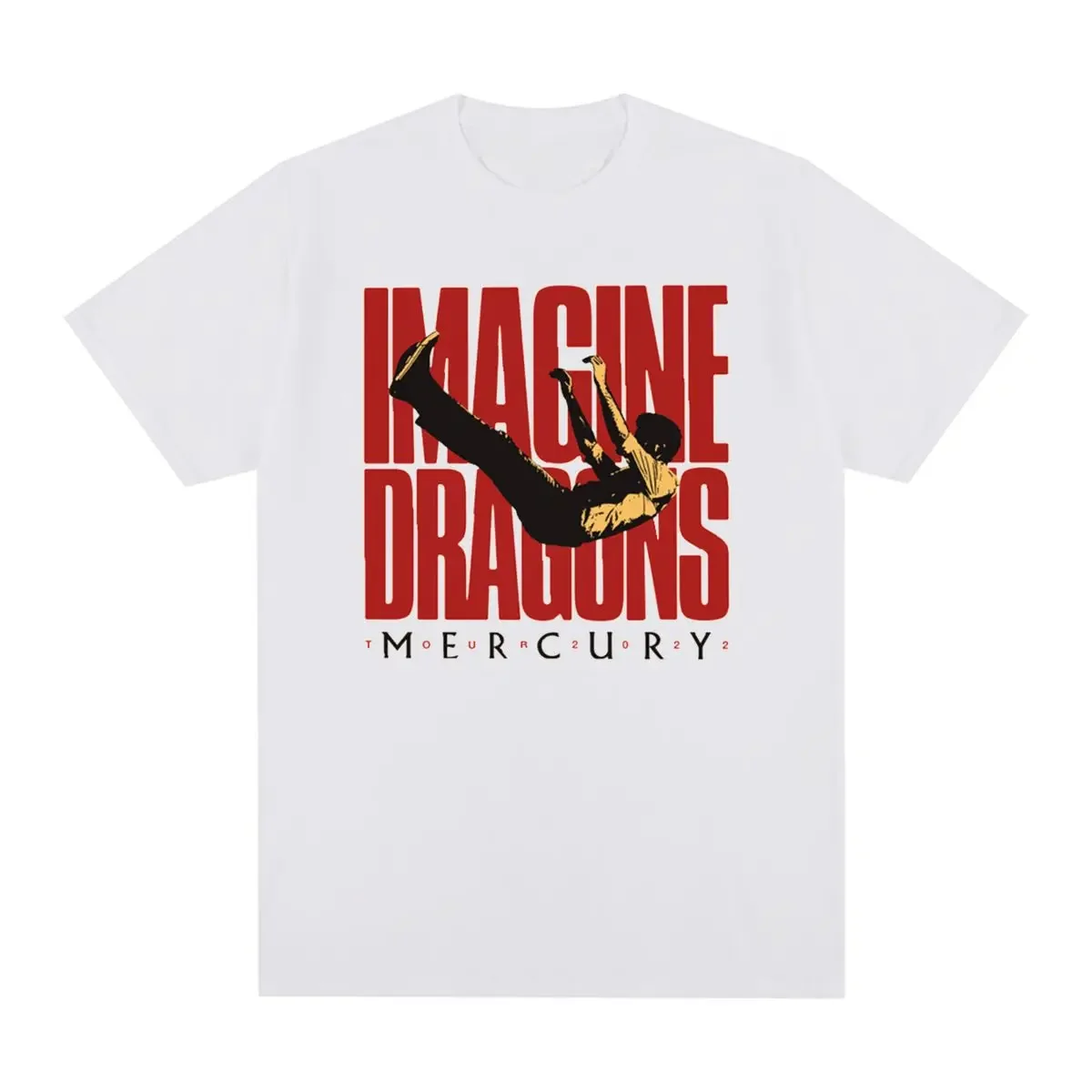 Imagine Dragons Vintage T-shirt Casual rock band street wear Cotton Breath Fashion Men T shirt New Tee Tshirt Womens Tops