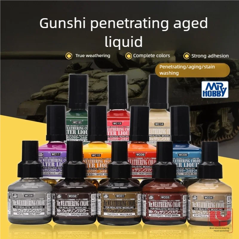 40ml Hobby Panel Line WC01-18 Paint  Plastic Model Weathering Color for Military Model Hobby Painting Tools DIY