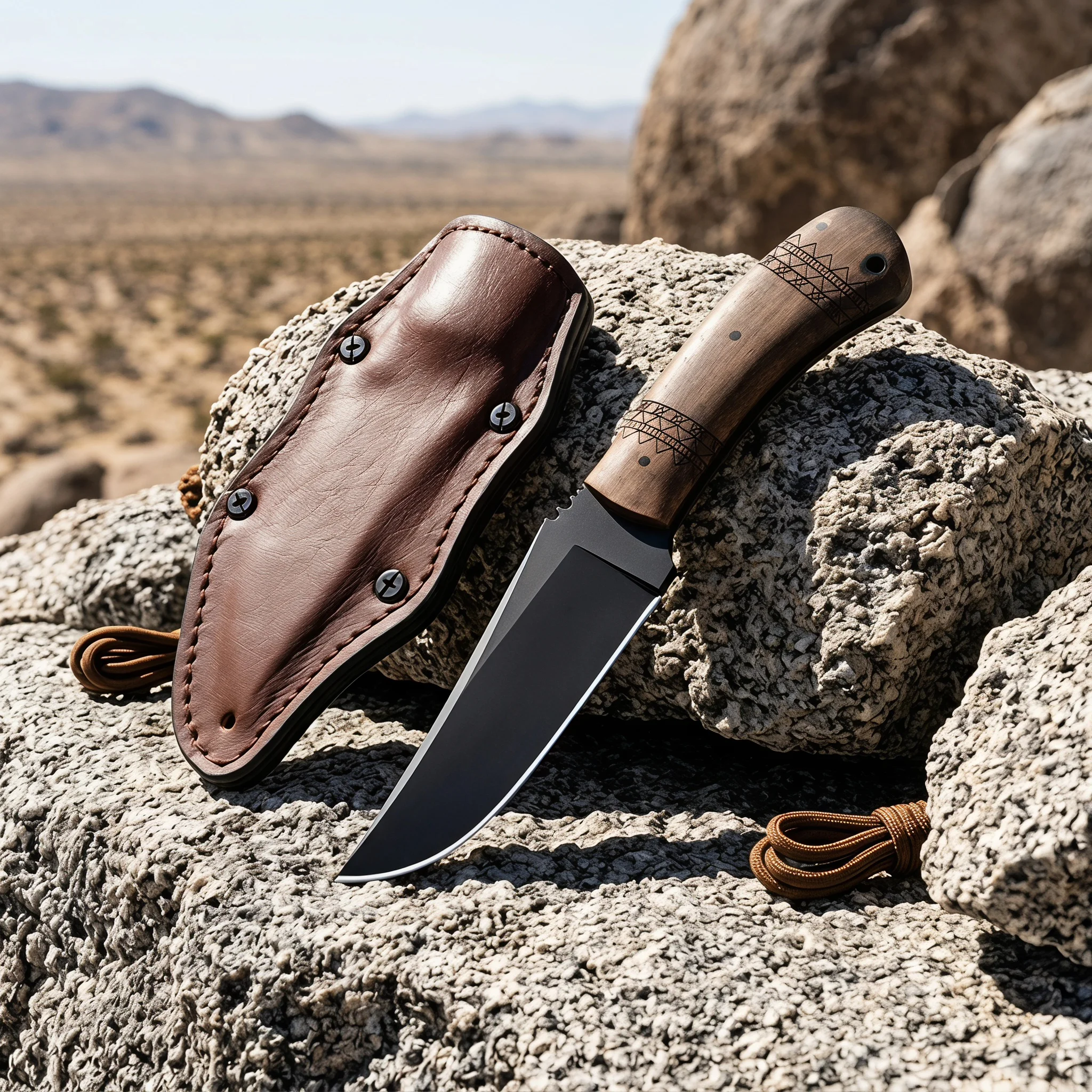 High Hardness Outdoor Camping Knife for Men Integrated Cutting Tool Gift Ideal for Wilderness Hiking