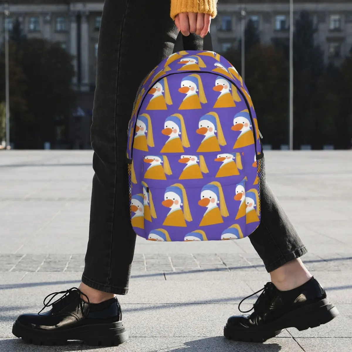Cartoon Popular Goose Animal Backpack Student BookBag Children School Bag Computer Shoulder Bags for Men Women