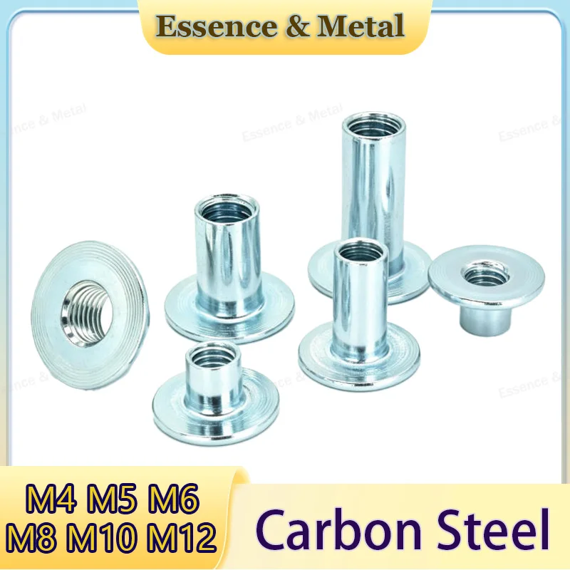 T-Type Welded Nuts M4 M5 M6 M8 M10 M12 Carbon Steel Cold-Headed Steel Plate Nuts Through-Hole Flange Internal Thread Plate Nuts