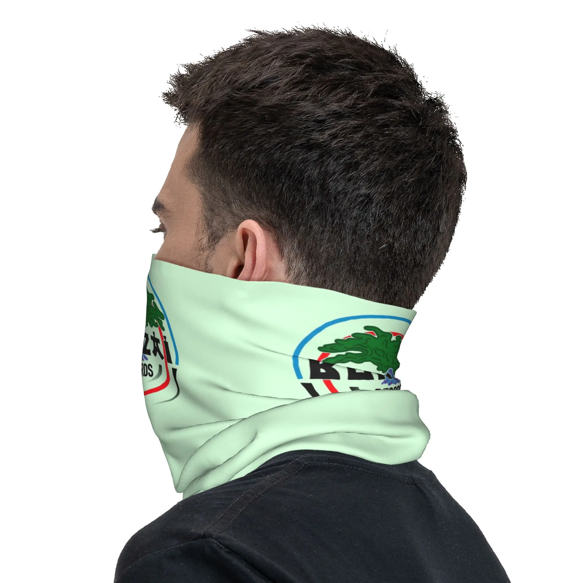 Bonzai Records Bandana Neck Gaiter Gedrukt Wrap Sjaal Multi-use Hoofddeksels Hardlopen Unisex Volwassen Winter