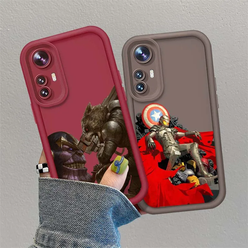 

Spider Man Iron Man Thanos Phone Case For Xiaomi Mi 15 14 14T Redmi 13 13T 13C 12C 14C 12 12T 11 11i Lite Pro 5G Eye Ladder
