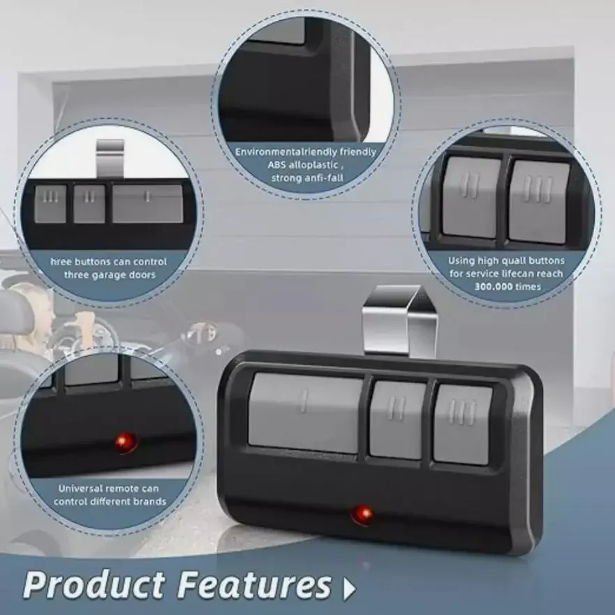 For Liftmaster 893MAX Garage Door Remote Control Compatible With 893LM 971LM 891LM 973LM 371LM 373LM Gate Opener Transmitter