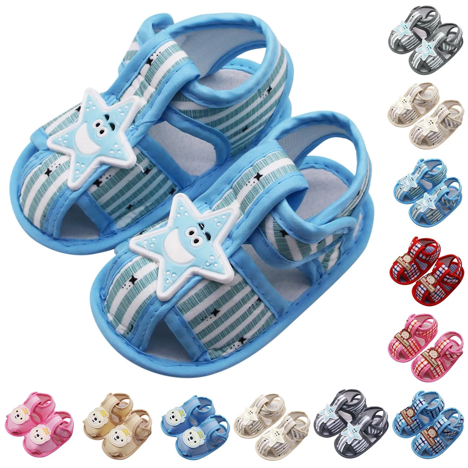 

Unisex Baby Kids Sandals 2022 Summer Newborn Cartoon Plaid Outdoor Casual Shoes Toddler Infant Baby Girls Boys Shoes Prewalkers