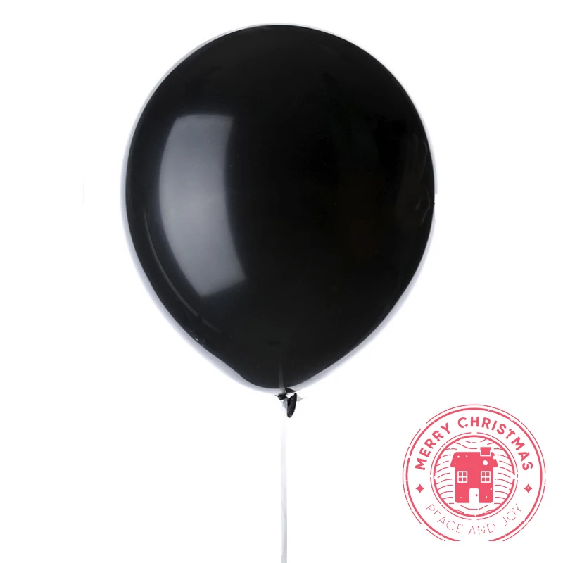 5-36inch Pure Black Balloon Latex Thickened Round Matte Balloons Birthday Party Wedding Halloween Christmas Decoration Ball