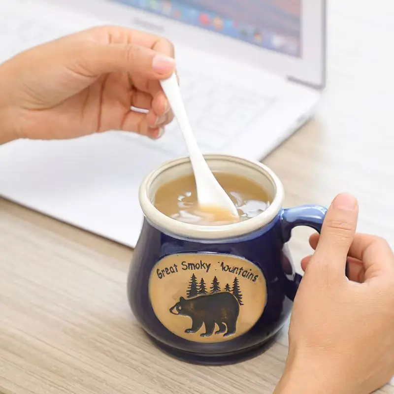 500ml Large Capacity Ceramic Mug Coffee Cup, Milk Office Home Water Cups,Retro Volkswagen Capacity Drinkware