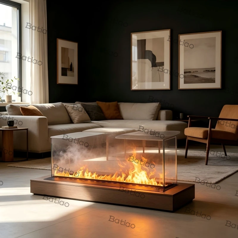 

Siberian Dry Winter Air Humidifier Water Vapor Fireplace fireplace mist technology Realistic 3D Flame Log Effect for Apartment