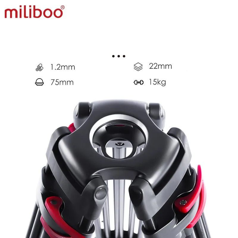 Miliboo MTT609A Professional Heavy Duty Hydraulic Head Ball Camera Tripod for Camcorder/DSLR Stand Video Tripod Load 15 kg Max