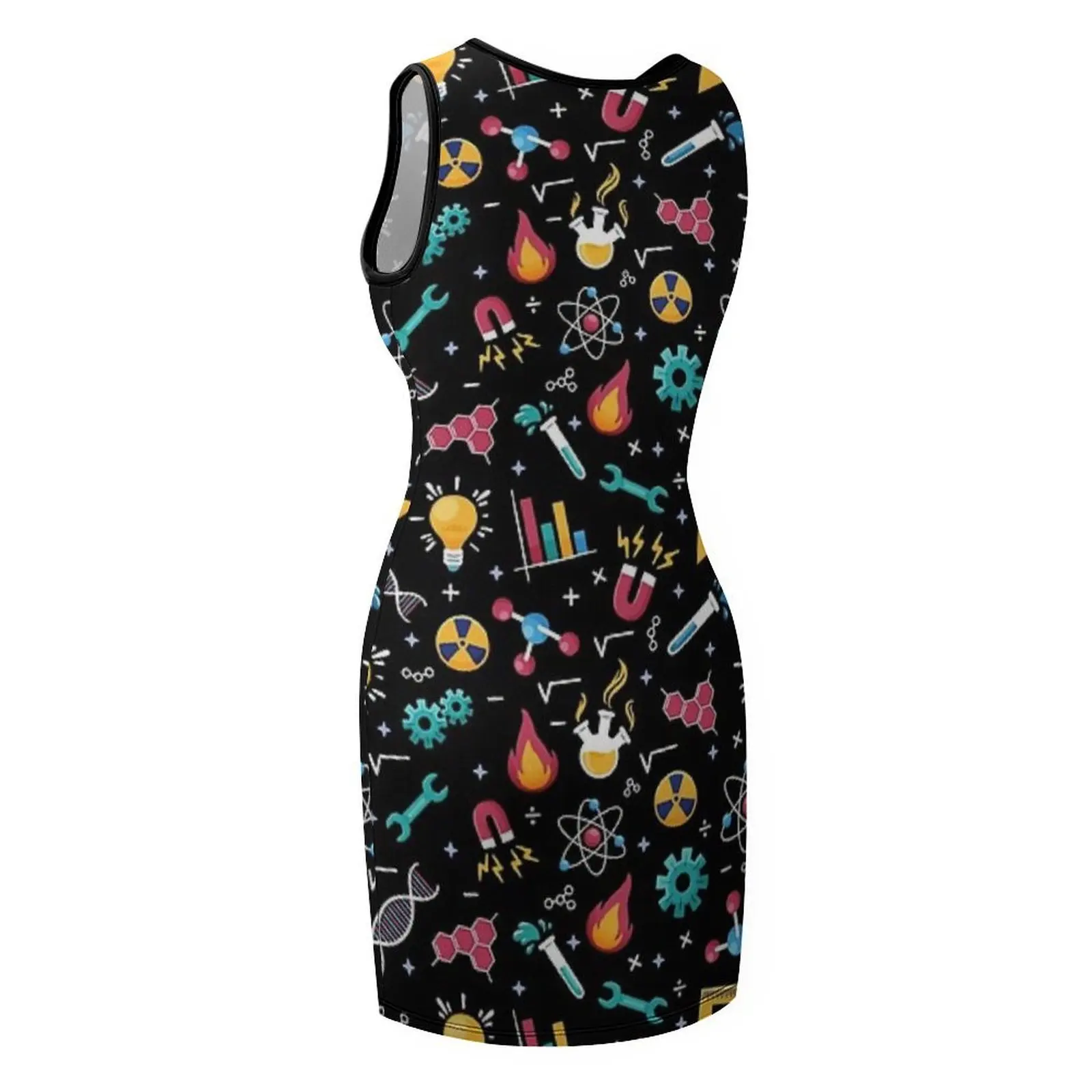 نمط أيقونات الجذعية: العلوم والهندسة وما إلى ذلك. ملابس فستان صيفي بدون أكمام للنساء أزياء المرأة