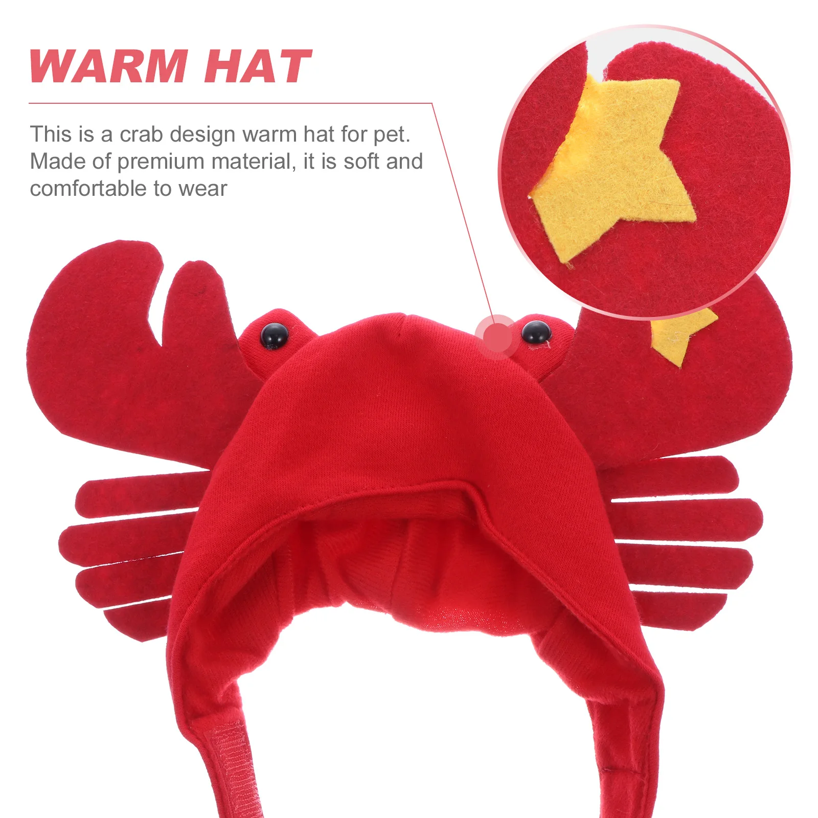 

Pet Hat Dog Cosplay Warm Headgear Crab Headdress Party Hats Costume Accessories The