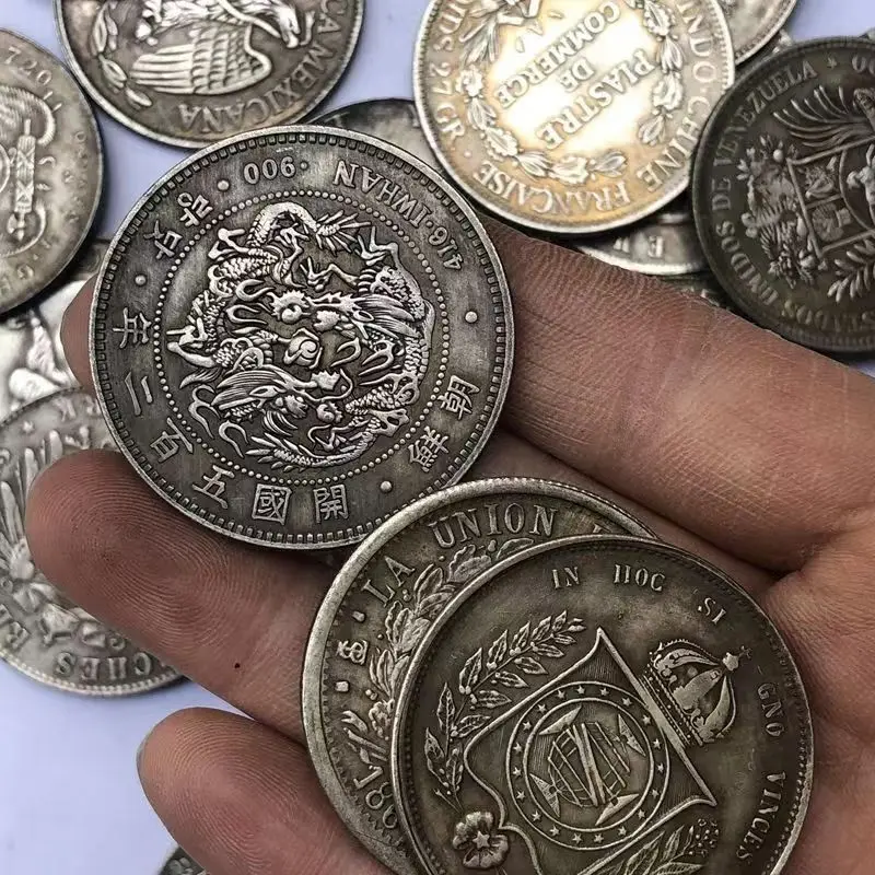 Clearance Sale Foreign Silver Coins Full Set80No Repeated Silver Coins Can Be Blown to Collect Old Coins Wholesale