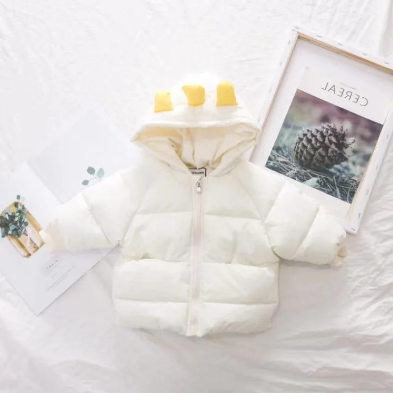 Girls Cotton-padded Jacket Children Short Cotton-padded Jacket Girl Treasure Thick Warm Coat Children Korean Simple Style