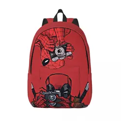 Custom Deadpool Photograph Canvas Backpacks for Women Men School College Students Bookbag Fits 15 Inch Laptop Bags