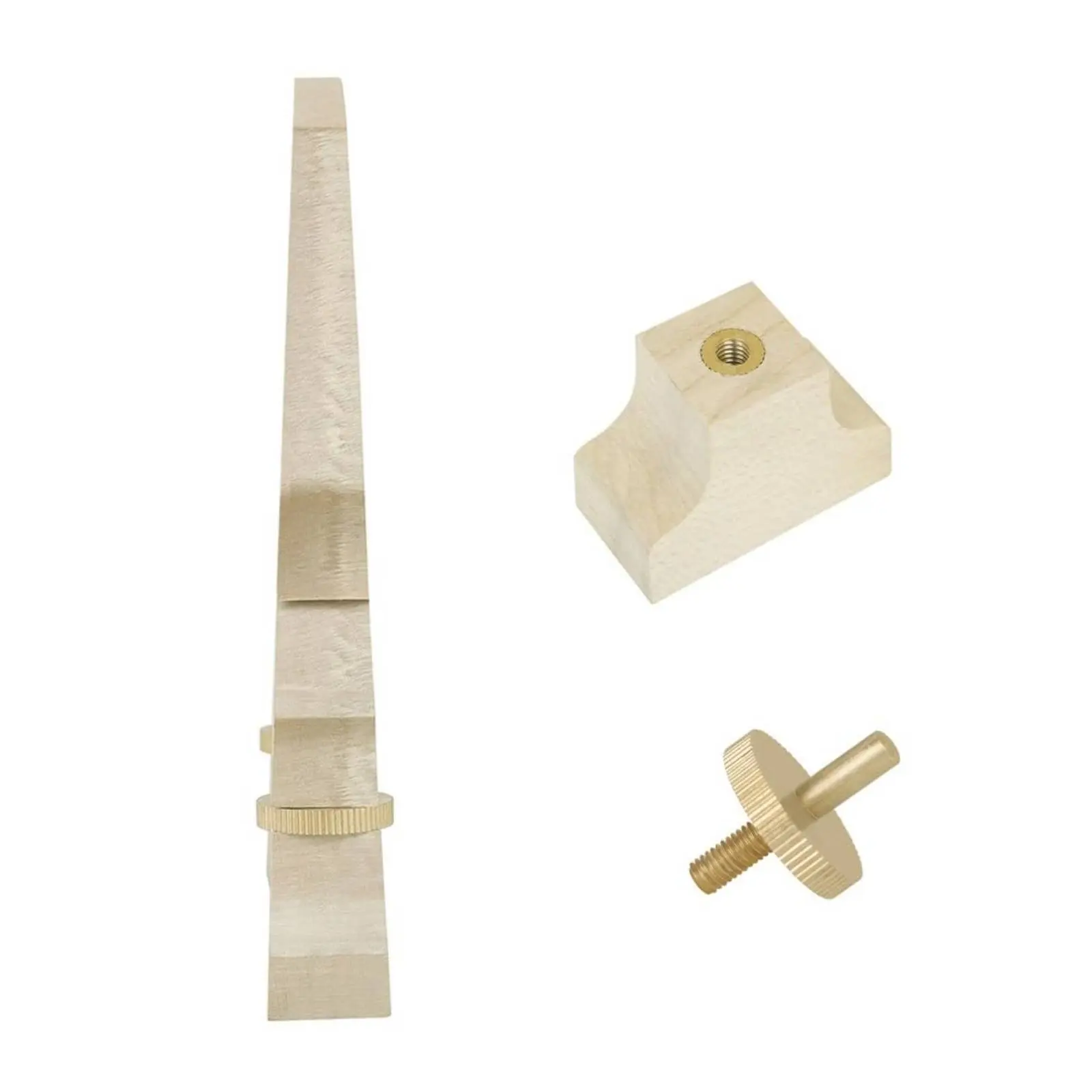

5 Pieces Adjustable Maple Bass Bridge Easy to Install Instrument Part Music Accessory Long-Lasting for Orchestra
