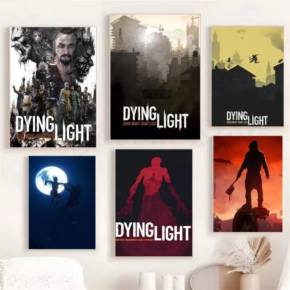 Parkour Action Game D-Dying Light Posters Fancy Wall Sticker for Living Room Bar Decoration Wall Decor