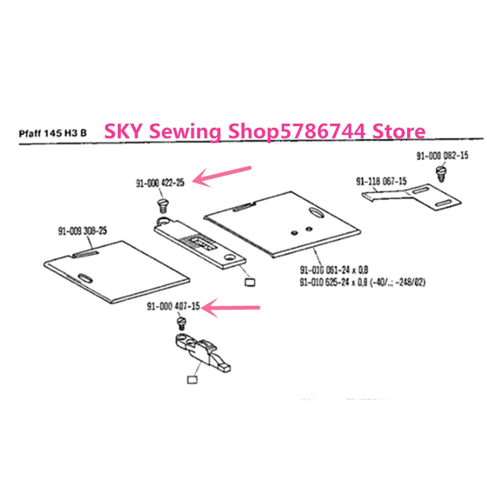 Needle Plate Screw & Feed Dog Screw & Needle Screw & Presser Bar Screw For PFAFF 145H3,545H3 Walking Foot Sewing Machine