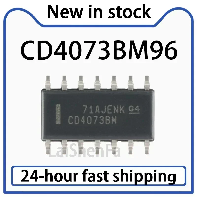 10PCS CD4073BM96 SOIC-14 CMOS Three-way 3-input AND Gate Surface Mount Logic Chip in Stock