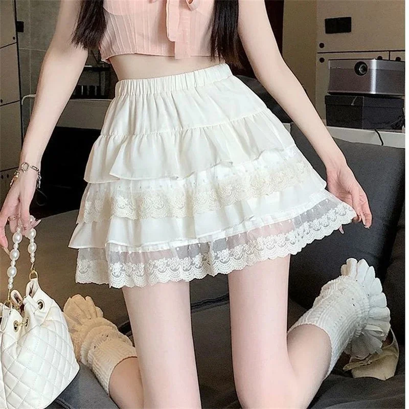 المبيعات اليابانية ليز ليزا الدانتيل شبكة التطريز تنورة صغيرة التنانير القصيرة الفريدة #3