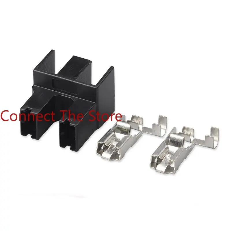 10PCS 2-hole Automobile Flag Jacket DJ7029C-6.3-21 Connector Harness Plug 