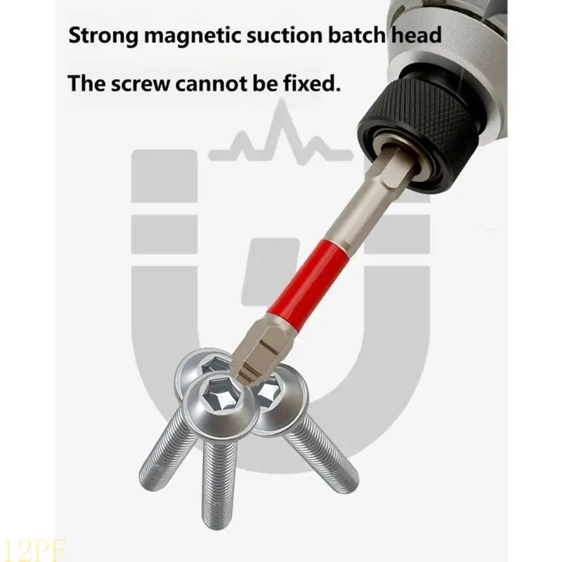 12PF Multi Size Driver Bit Set, Steel 1/4 Inch Drive End Bits for Furniture and Equipment Task Use Daily