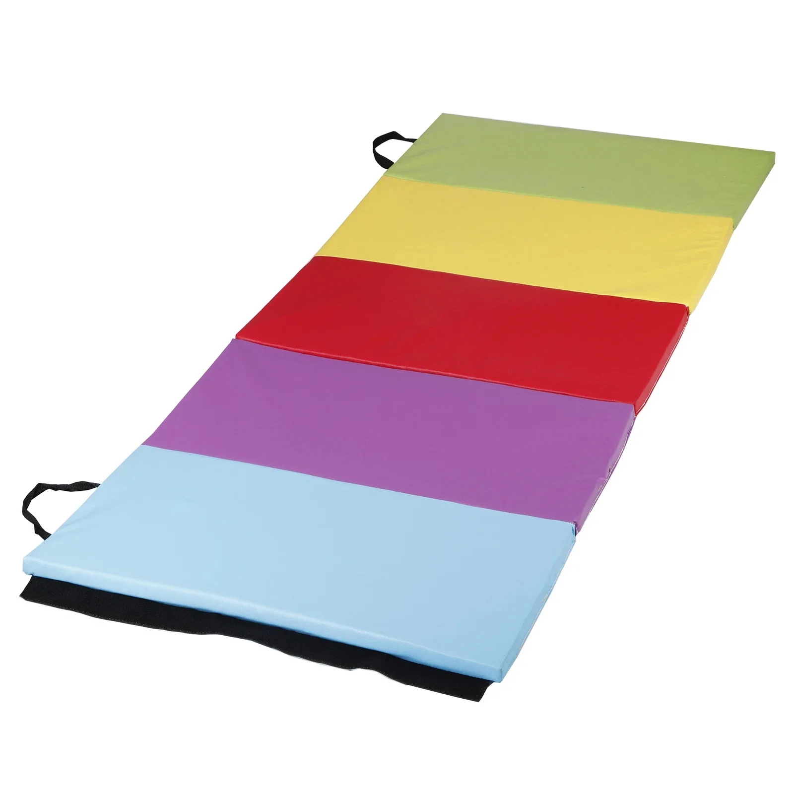 5 Colors Folding Exercise Mat Yoga Gym Gymnastics Workout Mat with 2 Handles