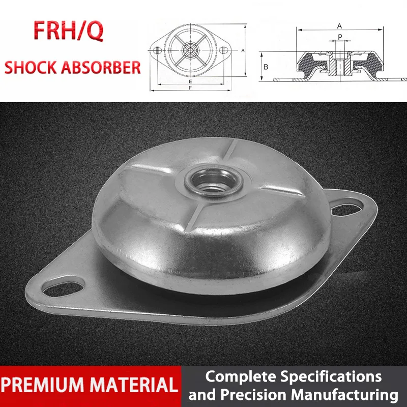

1pcs FRH/Q Rubber Shock Absorber Bell Bowl Shaped Buffer Rubber Pad Compressor Generator Air Compressor Vibration Isolator SRH