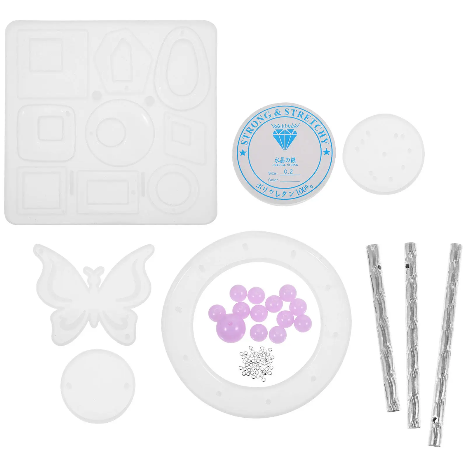 

Набор силиконовых форм для ветряных колокольчиков из эпоксидной смолы, для поделок своими руками, для изготовления настенных подвесок, с глиттером для инкрустации