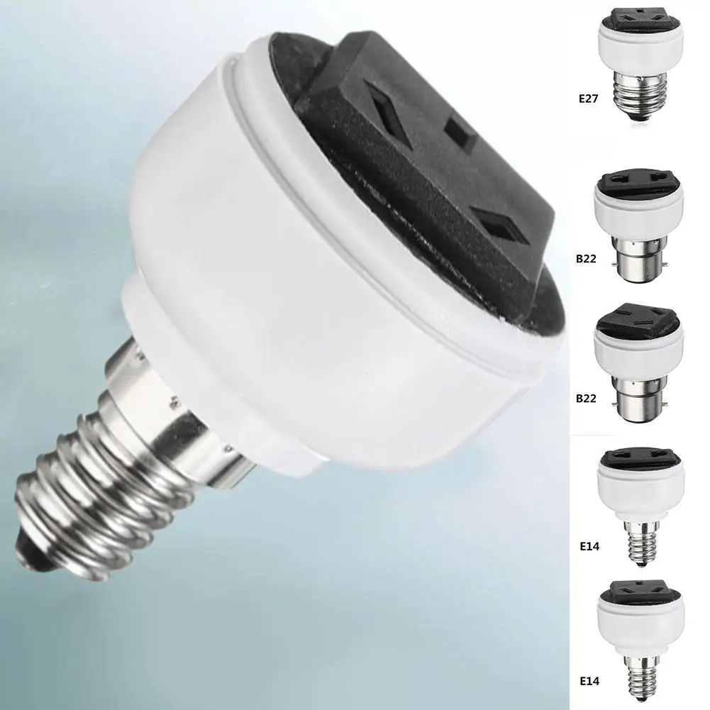 E27/B22/E14 Screw Light Bulb Socket Lamps Holders lighting Holder Female Sockets Power Supply Tconversion Adapter for US or EU