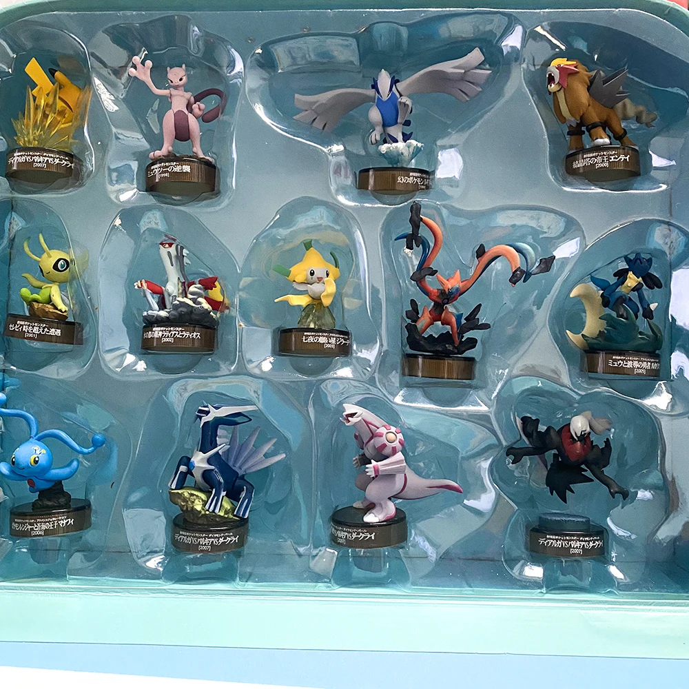 Pokemon Action Figure Jirachi Darkrai Lucario Mewtwo Dialga Palkia Limited Package Model Bottle Cap Tabletop Ornament Toys