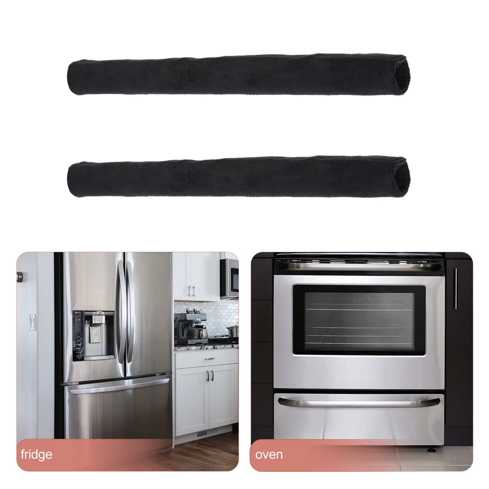 

Simple Elegant Refrigerator Handle Covers Set of 2 Washable Oil Proof Knob Cover for Oven Microwave Freezer Appliance Door