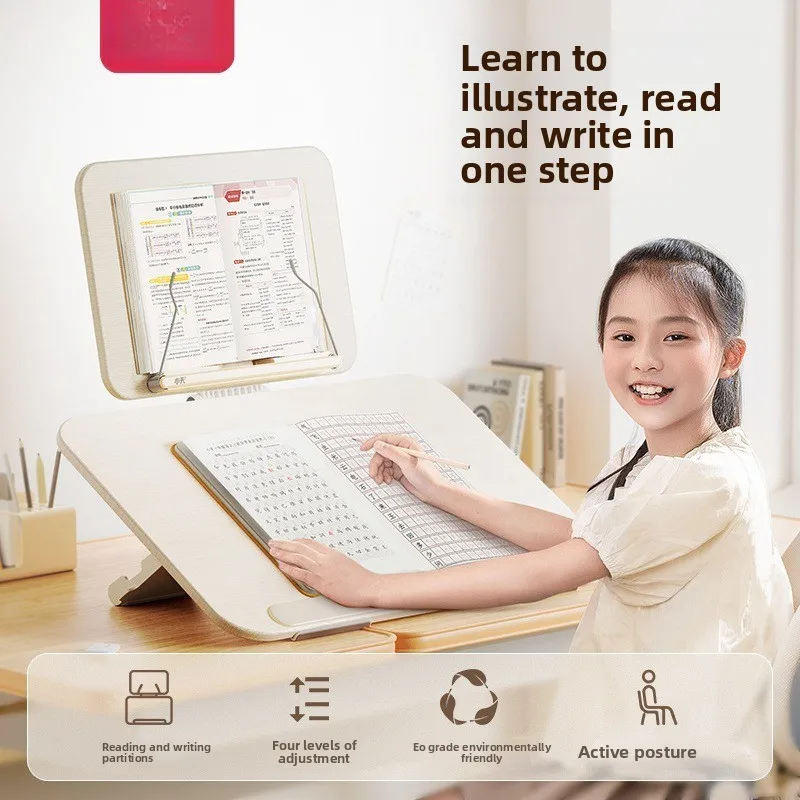 

Double Layer Reading Stand Multifunctional Desktop for Writing Drawing, and Learning Adjustable and Odorless Flat Stand