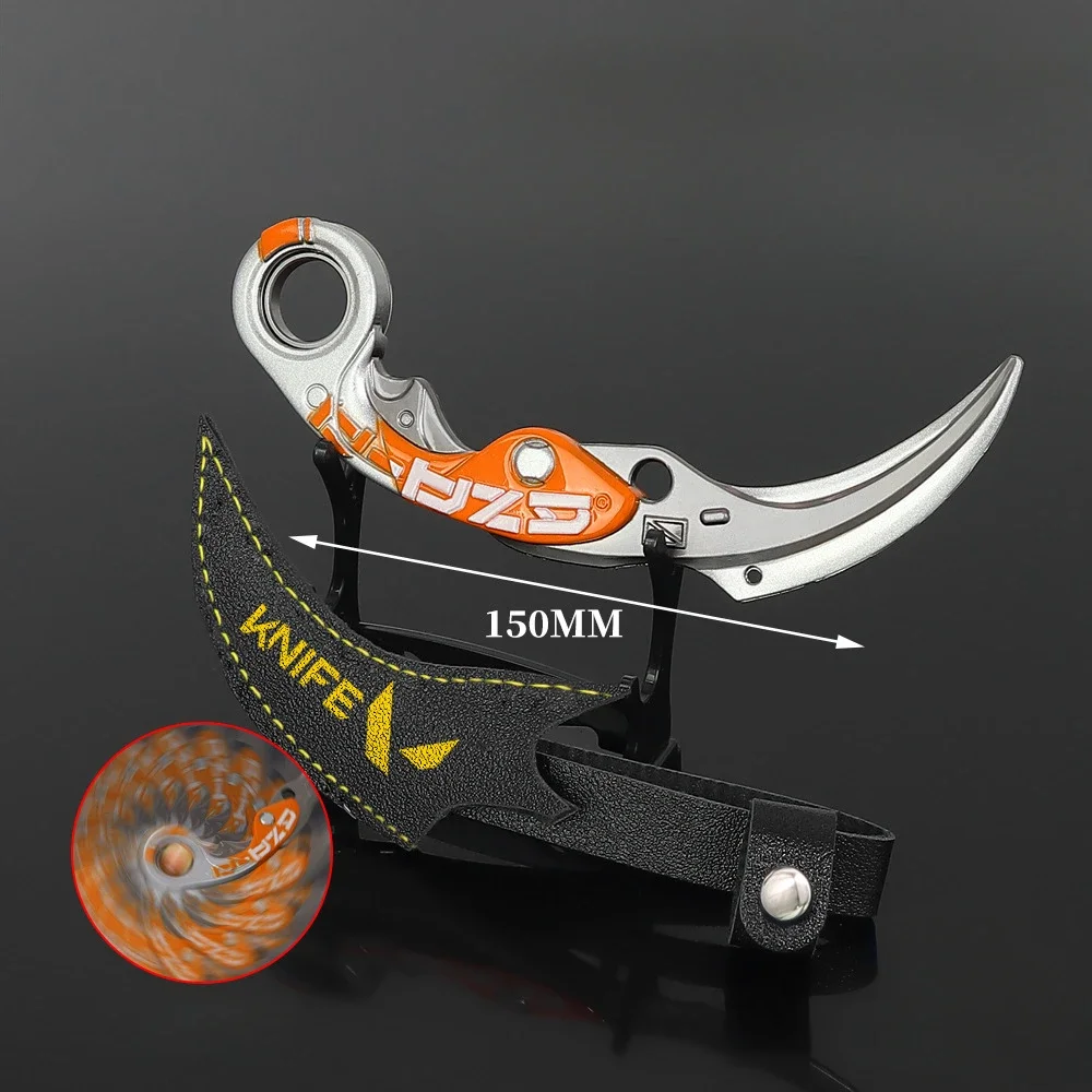 15 cm Nieuwe Valorant Wapen Melee Snelheid Karambit Mes Legering Metalen Model Perifere Vlinder Mes Katana Jongens Gift Speelgoed spel