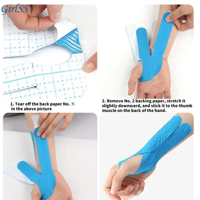 Pack Of 12 Precuts Kinesiology Tape For Wrist Support In Basketball Cycling And Dance With Four Color Option T4MB