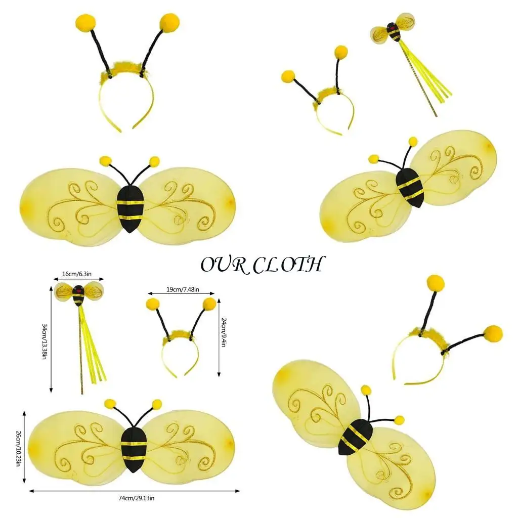Phụ kiện cosplay động vật Cây đũa đầu cánh cho trẻ Giáng sinh y1ac
