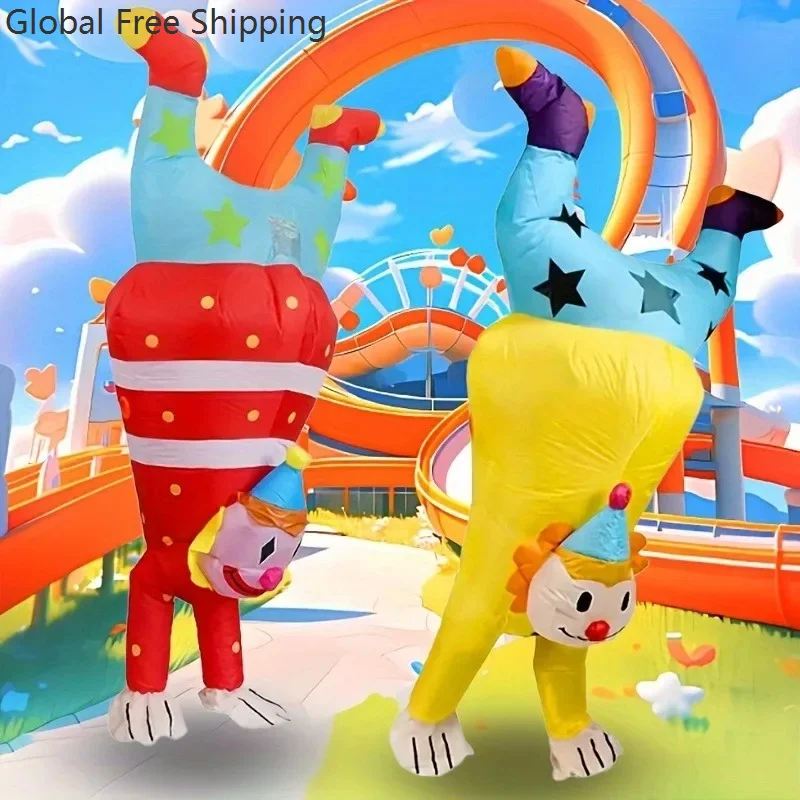 

Adult Inflatable Costume Handstand Clown Series Holiday Party Props Halloween Carnival Funny Inflatable Decoration Stage Suits