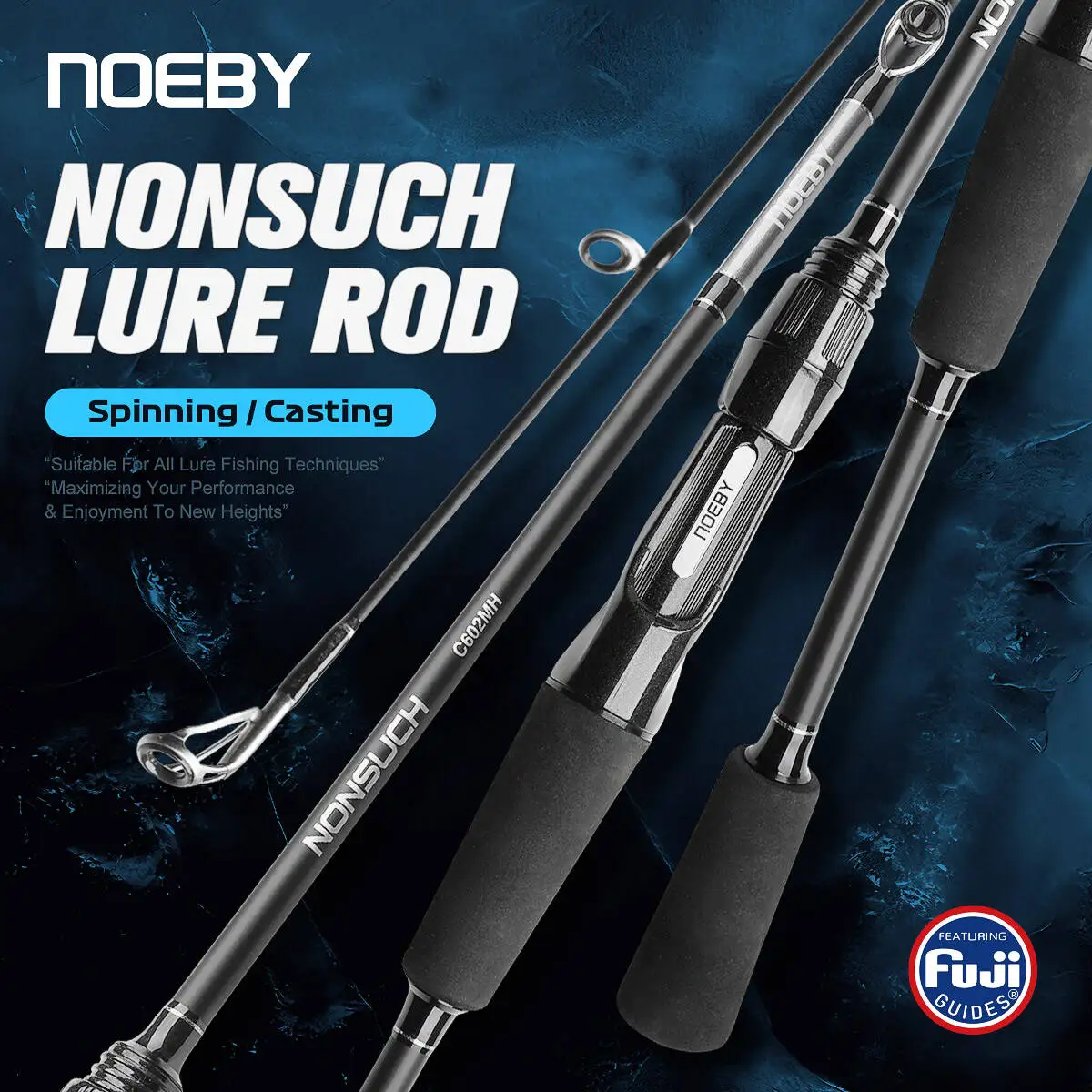 NOEBY 1.83m 1.98m 2.13m NONSUCH All Lure Fishing Rod ML M MH Spinning Casting Rod Fuji Guide Multipurpose Pike Trout Fishing Rod