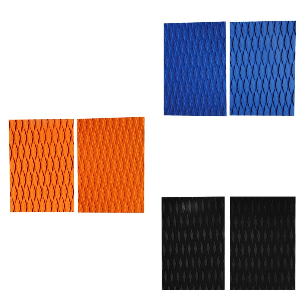 2 Pieces EVA Traction Pad Surf SUPssss Deck Grip for Surfboard Kiteboard Orange
