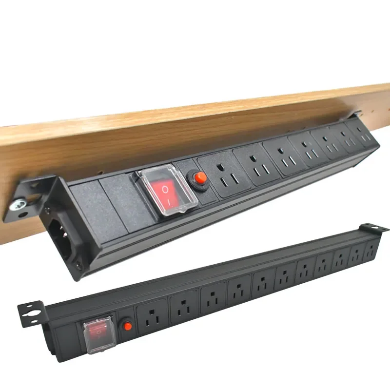 PDU power strip network cabinet rack C14 ports 1-10AC US hidden socket with overload protection wireless socket