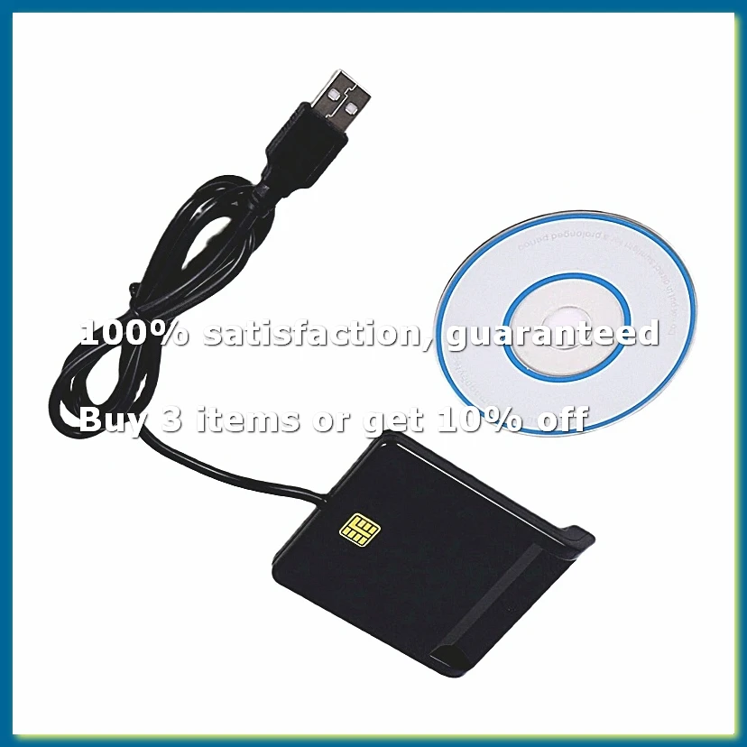 USB Smart Card Reader for Bank Card IC/ID EMV Card Reader High Quality for 7 8 10 for Linux OS USB- ISO 7816-A62I
