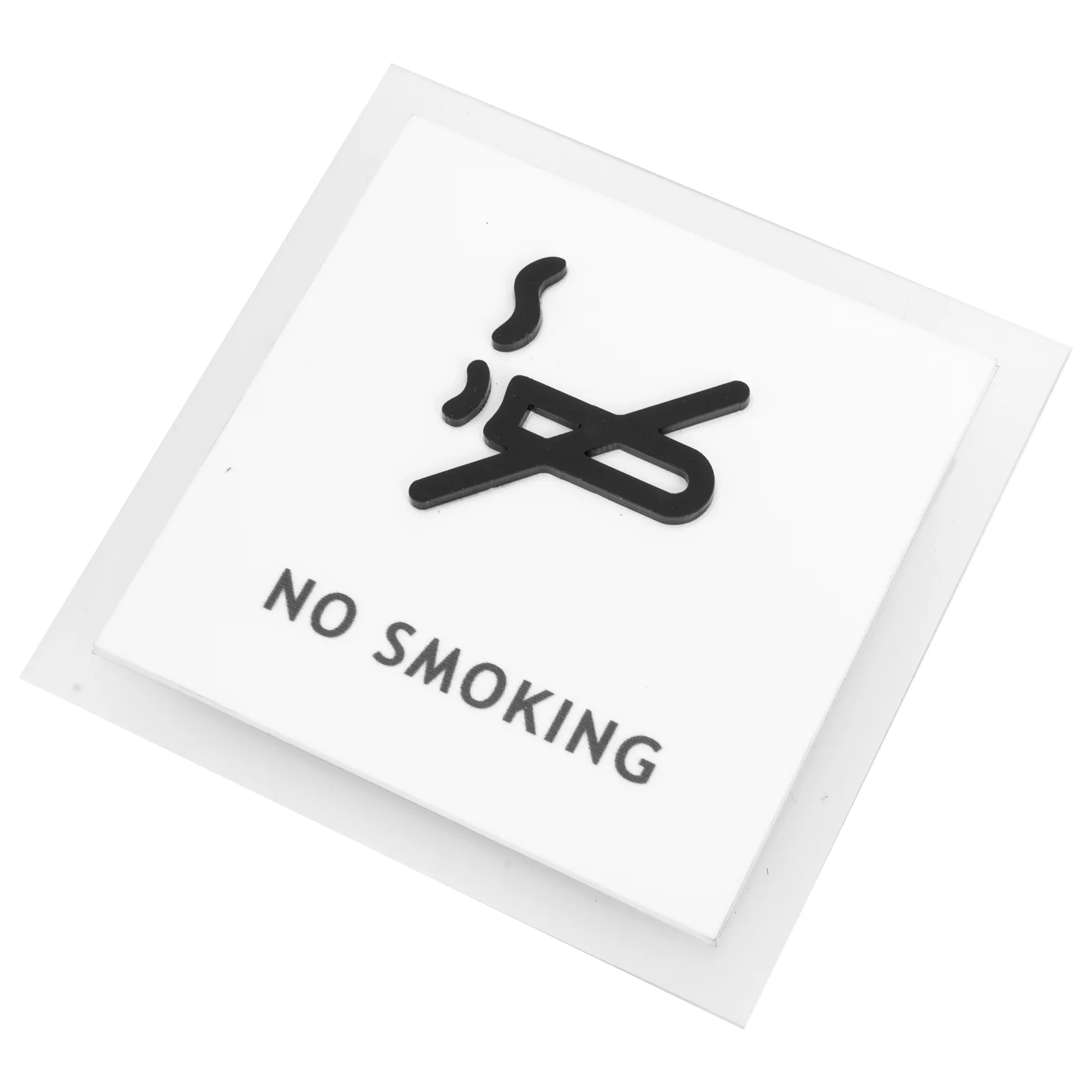 Emblems No Smoking Sign Doorplate Indicator Stickers The Reminder for Business Black Notice Board