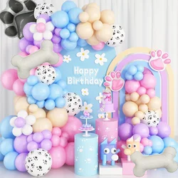 167pcs Puppy Themed Arch Garland Set, Dog Paw Pattern Balloon, Suitable for Gender Reveal, Birthday and Party Decorations