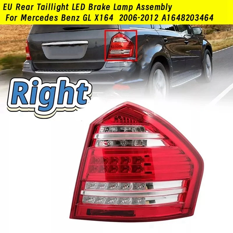 EUS Rear Taillight LED Brake Lamp Assembly For Mercedes Benz W164 X164 GLC300 GL350 GL450 GL550 2006-2012 - Image 4