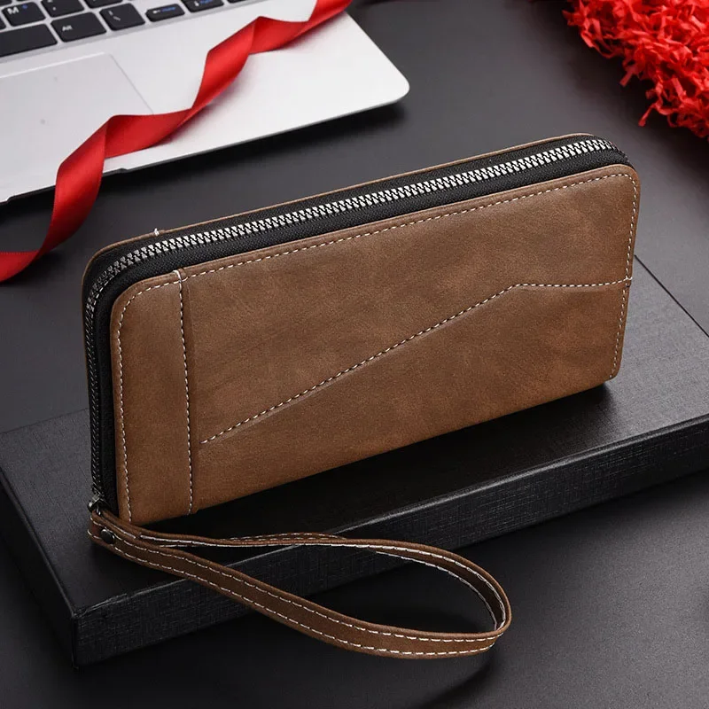 Men's Wallet Vintage Long Wallets Multi Card Holders Coin Purses  PU Leather Wallet Large Capacity Suit Bag billeter cartera