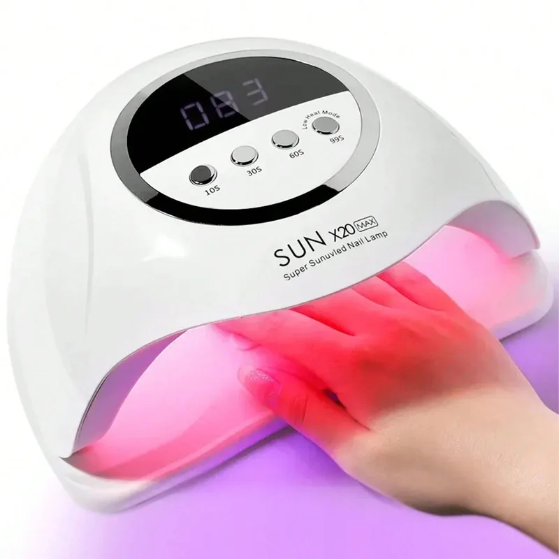 320W SUN X20MAX Nail Dryer Machine 72 LEDs UV LED Lamp for Nails Gel Polish Curing Manicure Lamp 10/30/60/99s Timer LCD Display