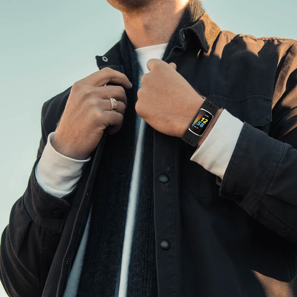 Honecumi cinturino in Silicone per Fitbit Charge 5 Smart Watch cinturino di ricambio braccialetti per Fitbit Charge 5 accessori Smartwatch