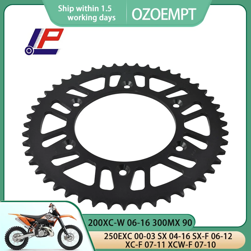 

OZOEMPT 520-48T Motorcycle Rear Sprocket Apply to 200XC-W 06-16 250EXC 00-03 SX 04-16 SX-F 06-12 XC-F 07-11 XCW-F 07-10 300MX 90