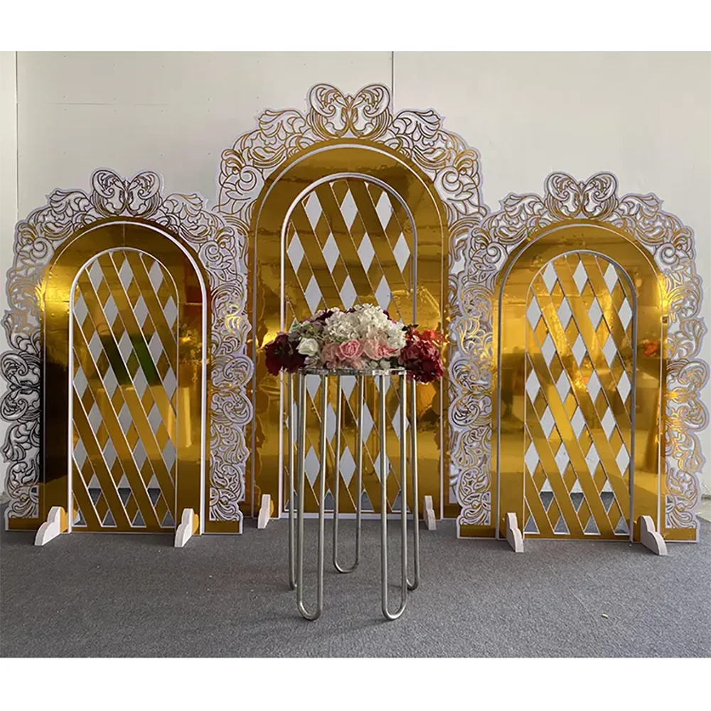 ホット販売ゴールド トリム フラワー アクリル カラフルな背 - Party Event Supplier のレビューと価格